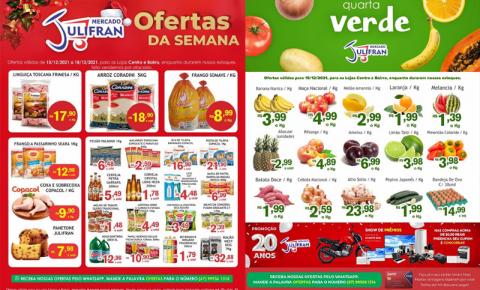 Confira as Ofertas da Semana e da Quarta Verde do Mercado Julifran de Fátima do Sul
